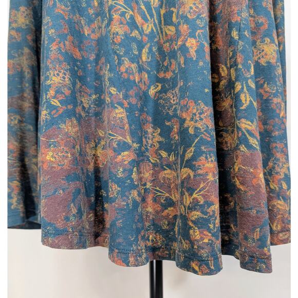 Peruvian Connection Floral Print Pima Cotton Modal Long Sleeve Tunic Top XS/S - Picture 3 of 8